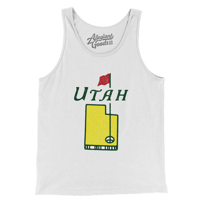 Utah Golf Men/Unisex Tank Top-White-Allegiant Goods Co. Vintage Sports Apparel