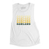 Oakland Repeat Women's Flowey Scoopneck Muscle Tank-White-Allegiant Goods Co. Vintage Sports Apparel