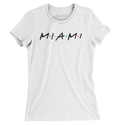 Miami Friends Women's T-Shirt-White-Allegiant Goods Co. Vintage Sports Apparel