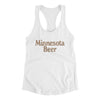 Minnesota Beer Women's Racerback Tank-White-Allegiant Goods Co. Vintage Sports Apparel