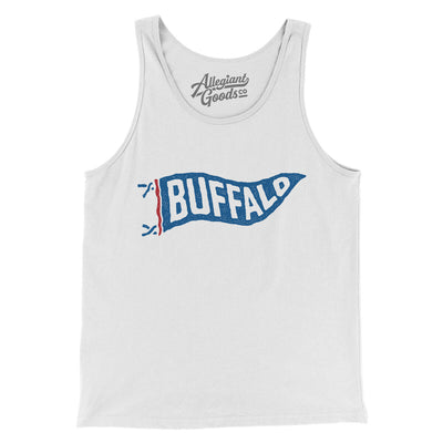 Buffalo Pennant Men/Unisex Tank Top-White-Allegiant Goods Co. Vintage Sports Apparel