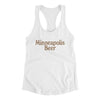 Minneapolis Beer Women's Racerback Tank-White-Allegiant Goods Co. Vintage Sports Apparel