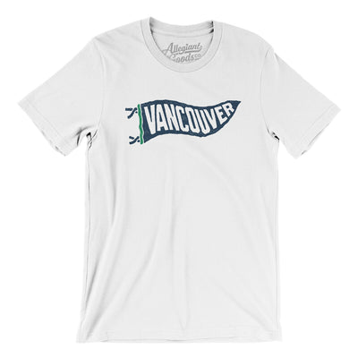 Vancouver Pennant Men/Unisex T-Shirt-White-Allegiant Goods Co. Vintage Sports Apparel