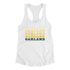 Oakland Repeat Women's Racerback Tank-White-Allegiant Goods Co. Vintage Sports Apparel