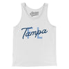 Tampa Fl Overprinted Men/Unisex Tank Top-White-Allegiant Goods Co. Vintage Sports Apparel