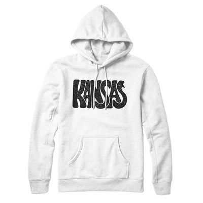 Kansas State Shape Text Hoodie-White-Allegiant Goods Co. Vintage Sports Apparel