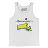Massachusetts Golf Men/Unisex Tank Top-White-Allegiant Goods Co. Vintage Sports Apparel