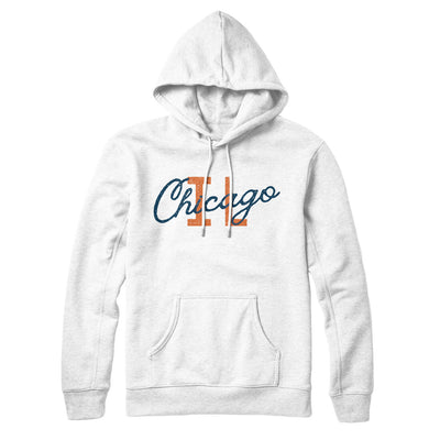 Chicago Illinois Overprinted Hoodie-White-Allegiant Goods Co. Vintage Sports Apparel