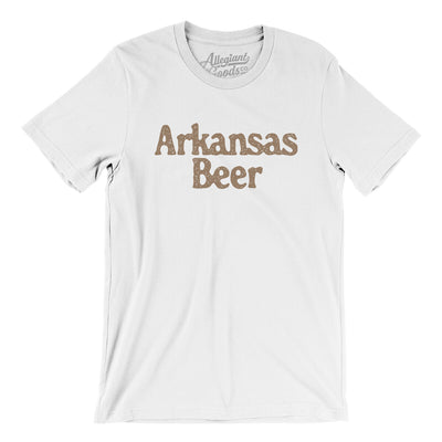 Arkansas Beer Men/Unisex T-Shirt-White-Allegiant Goods Co. Vintage Sports Apparel