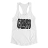 Colorado State Shape Text Women's Racerback Tank-White-Allegiant Goods Co. Vintage Sports Apparel