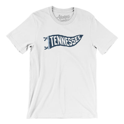 Tennessee Pennant Men/Unisex T-Shirt-White-Allegiant Goods Co. Vintage Sports Apparel