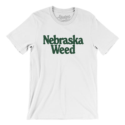 Nebraska Weed Men/Unisex T-Shirt-White-Allegiant Goods Co. Vintage Sports Apparel