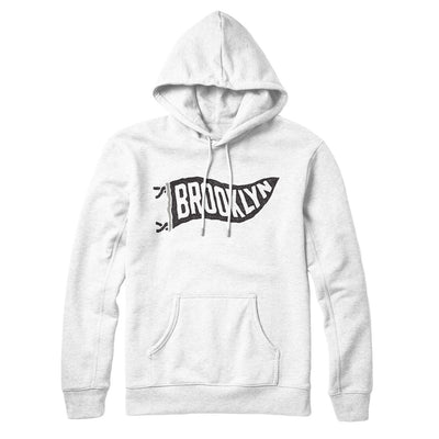 Brooklyn Pennant Hoodie-White-Allegiant Goods Co. Vintage Sports Apparel