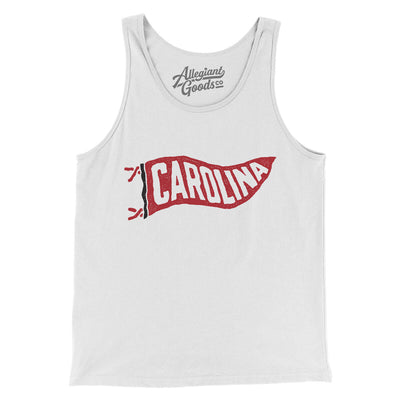 Carolina Pennant Men/Unisex Tank Top-White-Allegiant Goods Co. Vintage Sports Apparel