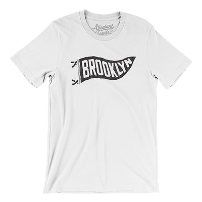 Brooklyn Pennant Men/Unisex T-Shirt-White-Allegiant Goods Co. Vintage Sports Apparel