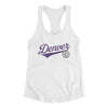 Denver Vintage Script Women's Racerback Tank-White-Allegiant Goods Co. Vintage Sports Apparel