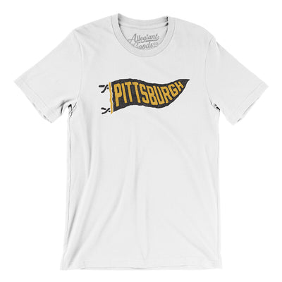 Pittsburgh Pennant Men/Unisex T-Shirt-White-Allegiant Goods Co. Vintage Sports Apparel