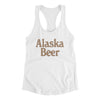 Alaska Beer Women's Racerback Tank-White-Allegiant Goods Co. Vintage Sports Apparel