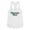 Minnesota Weed Women's Racerback Tank-White-Allegiant Goods Co. Vintage Sports Apparel