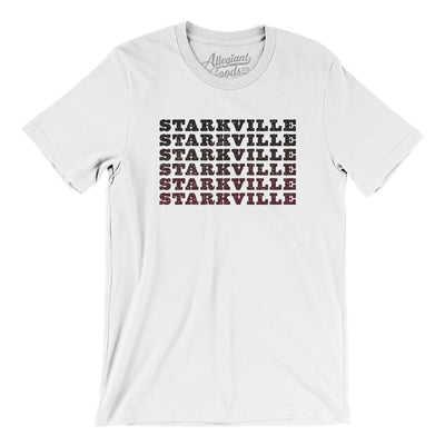 Starkville Repeat Men/Unisex T-Shirt-White-Allegiant Goods Co. Vintage Sports Apparel