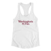 Washington's Number 1 Fan Women's Racerback Tank-White-Allegiant Goods Co. Vintage Sports Apparel