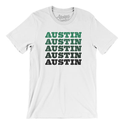 Austin Repeat Men/Unisex T-Shirt-White-Allegiant Goods Co. Vintage Sports Apparel