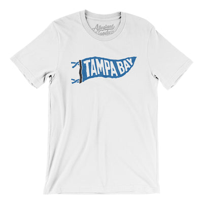 Tampa Bay Pennant Men/Unisex T-Shirt-White-Allegiant Goods Co. Vintage Sports Apparel