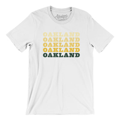 Oakland Repeat Men/Unisex T-Shirt-White-Allegiant Goods Co. Vintage Sports Apparel