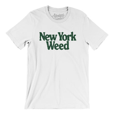 New York Weed Men/Unisex T-Shirt-White-Allegiant Goods Co. Vintage Sports Apparel