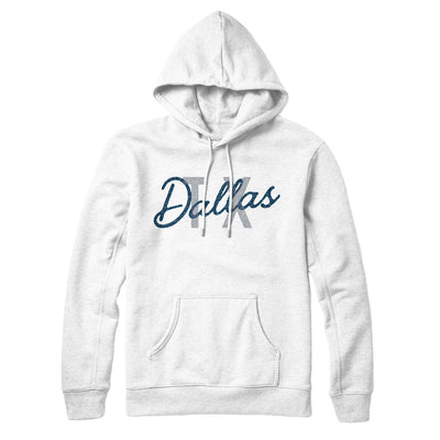 Dallas Tx Overprinted Hoodie-White-Allegiant Goods Co. Vintage Sports Apparel