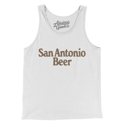 San Antonio Beer Men/Unisex Tank Top-White-Allegiant Goods Co. Vintage Sports Apparel