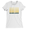 Oakland Repeat Women's T-Shirt-White-Allegiant Goods Co. Vintage Sports Apparel