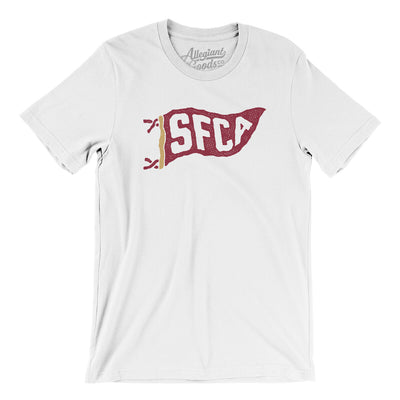 Sfca Pennant Men/Unisex T-Shirt-White-Allegiant Goods Co. Vintage Sports Apparel