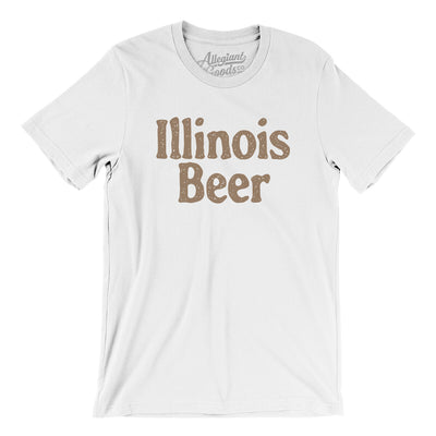 Illinois Beer Men/Unisex T-Shirt-White-Allegiant Goods Co. Vintage Sports Apparel