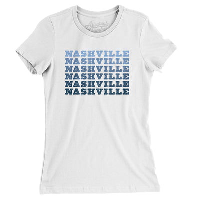 Nashville Repeat Women's T-Shirt-White-Allegiant Goods Co. Vintage Sports Apparel