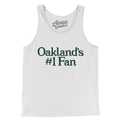 Oakland's Number 1 Fan Men/Unisex Tank Top-White-Allegiant Goods Co. Vintage Sports Apparel