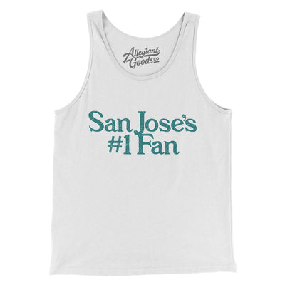 San Jose's Number 1 Fan Men/Unisex Tank Top-White-Allegiant Goods Co. Vintage Sports Apparel