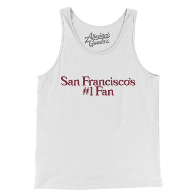 San Francisco's Number 1 Fan Men/Unisex Tank Top-White-Allegiant Goods Co. Vintage Sports Apparel