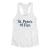 St Pete's Number 1 Fan Women's Racerback Tank-White-Allegiant Goods Co. Vintage Sports Apparel