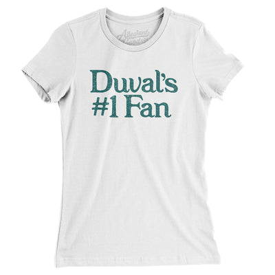 Duval's Number 1 Fan Women's T-Shirt-White-Allegiant Goods Co. Vintage Sports Apparel