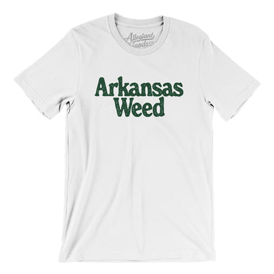 Arkansas Weed Men/Unisex T-Shirt-White-Allegiant Goods Co. Vintage Sports Apparel