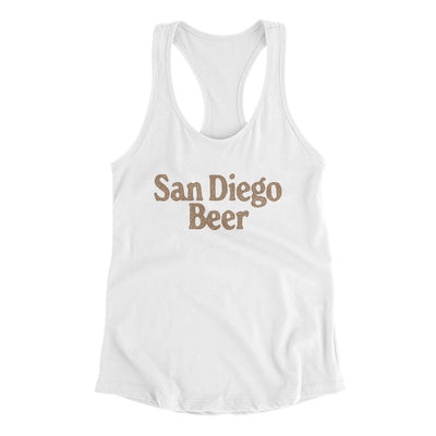 San Diego Beer Women's Racerback Tank-White-Allegiant Goods Co. Vintage Sports Apparel