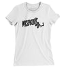 Massachusetts State Shape Text Women's T-Shirt-White-Allegiant Goods Co. Vintage Sports Apparel