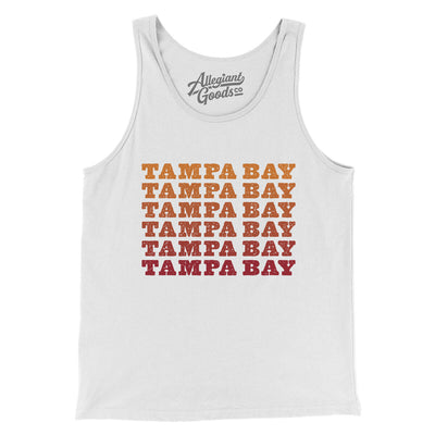 Tampa Bay Repeat Men/Unisex Tank Top-White-Allegiant Goods Co. Vintage Sports Apparel