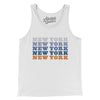 New York Repeat Men/Unisex Tank Top-White-Allegiant Goods Co. Vintage Sports Apparel