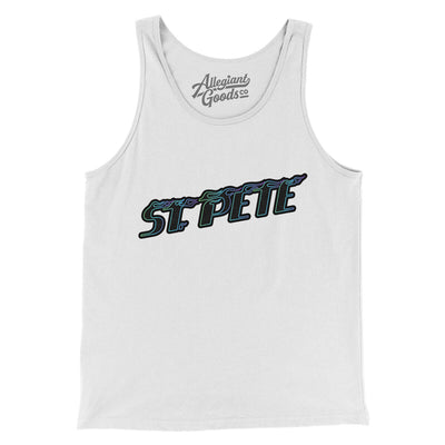 St. Pete Connect Men/Unisex Tank Top-White-Allegiant Goods Co. Vintage Sports Apparel