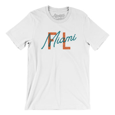 Miami Fl Overprinted Men/Unisex T-Shirt-White-Allegiant Goods Co. Vintage Sports Apparel