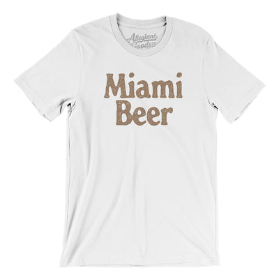 Miami Beer Men/Unisex T-Shirt-White-Allegiant Goods Co. Vintage Sports Apparel