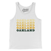 Oakland Repeat Men/Unisex Tank Top-White-Allegiant Goods Co. Vintage Sports Apparel