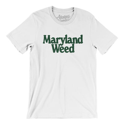 Maryland Weed Men/Unisex T-Shirt-White-Allegiant Goods Co. Vintage Sports Apparel